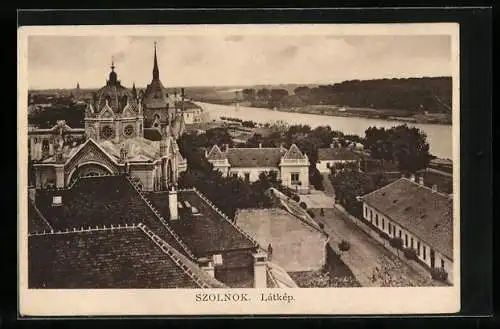 AK Szolnok, Synagoge, Látkép