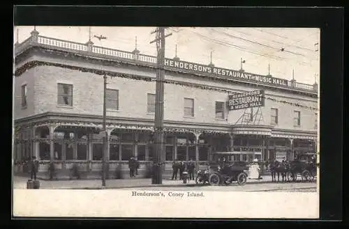 AK Coney Island, N.Y., Hendersons Restaurant & Music Hall