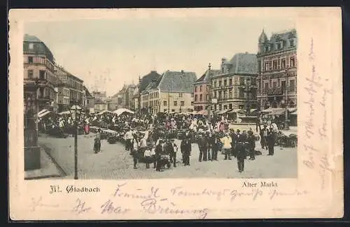 AK Mönchengladbach, Alter Markt, Buntes Treiben