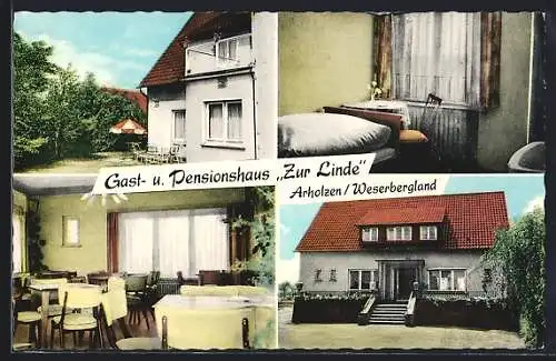 AK Arholzen /Weserbergland, Gasthaus und Pension Zur Linde, Bes. Karl Frost