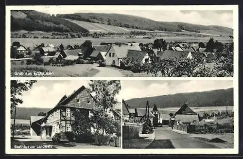 AK Erzhausen / Kreiensen, Ortsansicht, Gasthaus zur Landwehr, Strassenpartie