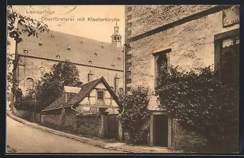 AK Lamspringe, Oberförsterei mit Klosterkirche