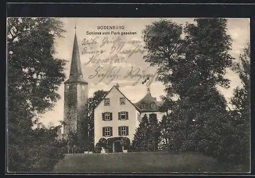 AK Bodenburg, Schloss vom Park gesehen