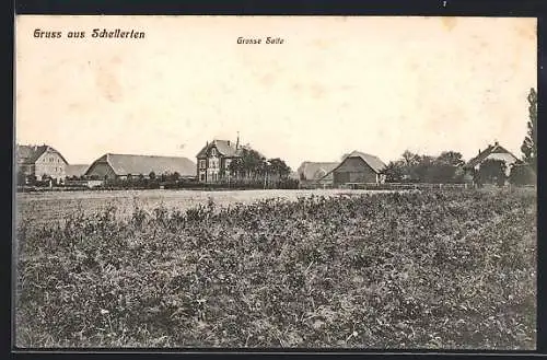 AK Schellerten, Grosse Seite, Häuser und Scheunen