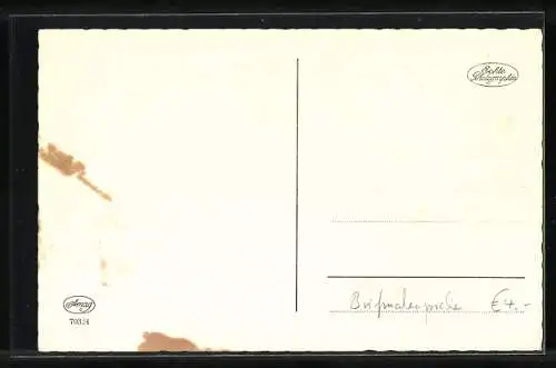 AK Briefmarkensprache, Und sind es manchmal wenig Worte..., Liebespaar