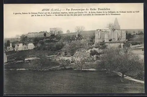 AK Avon /Indre-et-Loire, Vue Panoramique des Roches Tranchelion