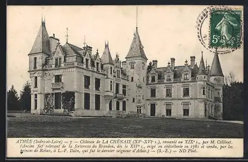 AK Athée /Indre-et-Loire, Chateau de La Chenaie