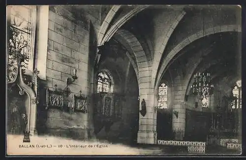 AK Ballan /Indre-et-Loire, L`interieur de l`Eglise