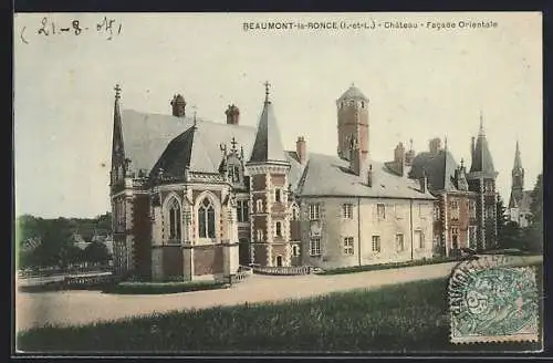 AK Beaumont-la-Ronce, Chateau, Facade Orientale