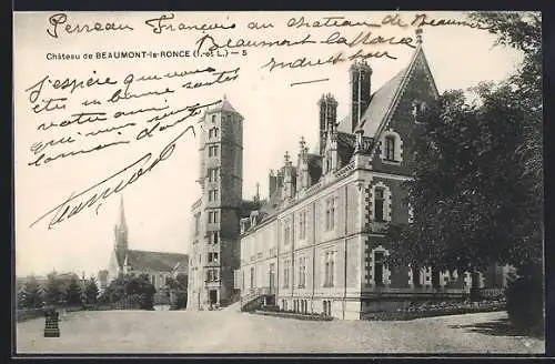 AK Beaumont-la-Ronce, Chateau de Beaumont-la-Ronce