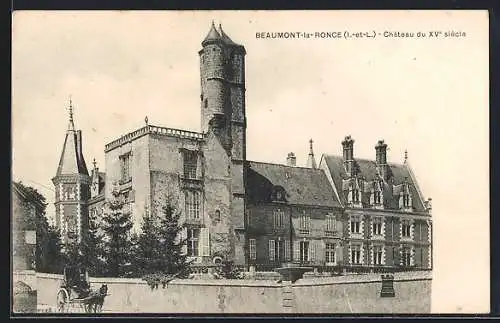 AK Beaumont-la-Ronce, Chateau du XVe siecle