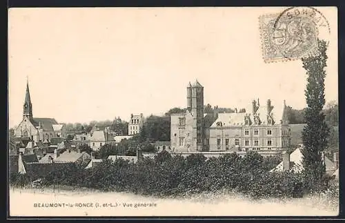 AK Beaumont-la-Ronce, Vue generale