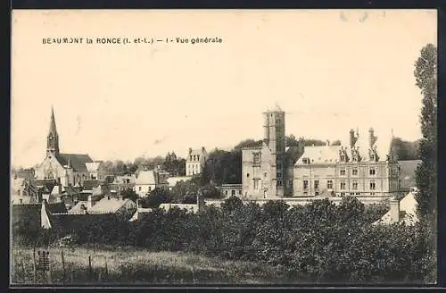 AK Beaumont-la-Ronce, Vue generale