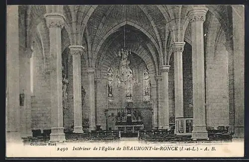 AK Beaumont-la-Ronce, Interieur de l`Eglise