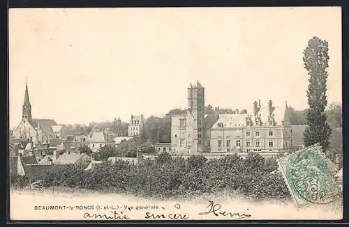 AK Beaumont-la-Ronce, Vue generale