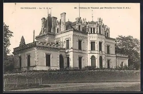 AK Preuilly-sur-Claise /Indre-et-Loire, Chateau de Vinceuil, En Touraine