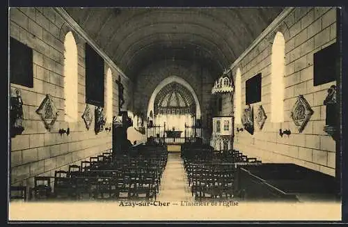 AK Azay-sur-Cher, l`intérieur de l`Église