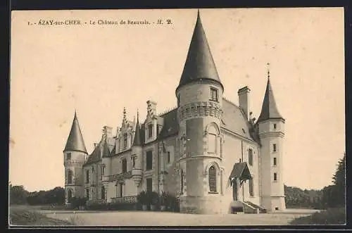 AK Azay-sur-Cher, Le Chateau de Beauvais