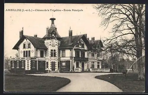 AK Ambillou /I.-et-L., Chateau de la Trigalière, Entrée Principale