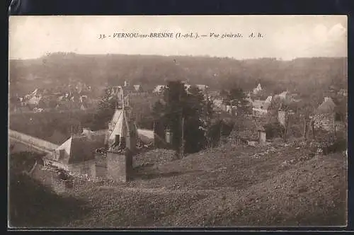 AK Vernou-sur-Brenne, vue générale