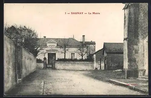 AK Saunay /I.-et-L., La Mairie