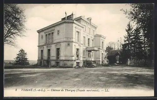 AK Veigné, Château de Thorigny, Facade nord-ouest