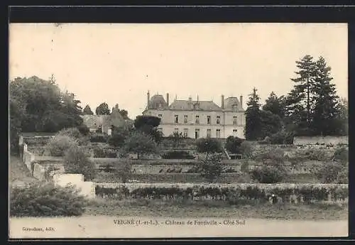 AK Veigné /I.-et-L., Chateau de Fontiville, Coté Sud