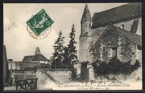 AK Bourgueil /I.-et-L., Ancienne Abbaye fondée en 990 et l`Eglise