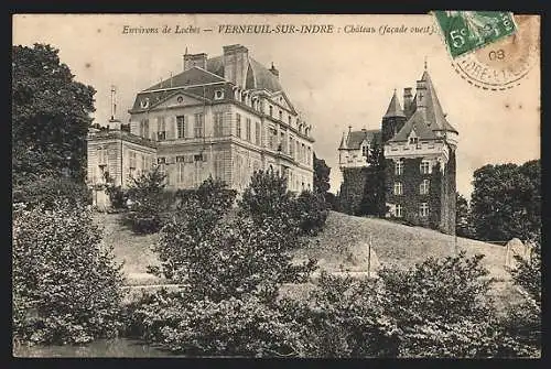 AK Verneuil-sur-Indre, Château, facade ouest