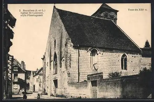 AK Beaulieu /Indre-et-Loire, Eglise St-Laurent, style Plantagenet