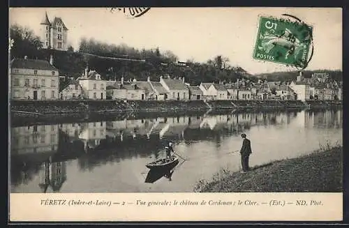 AK Véretz /Indre-et-Loire, Vue générale, le Château de Cordouan