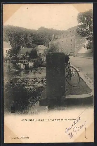 AK Artannes /Indre-et-Loire, Le Pont et les Moulins