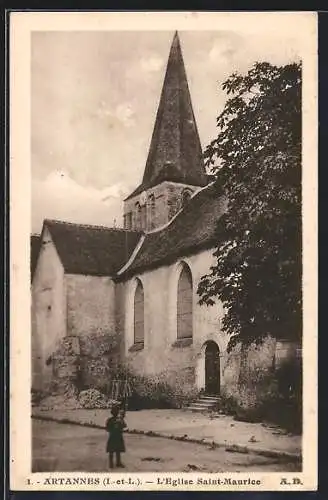 AK Artannes /Indre-et-Loire, L`Eglise Saint-Maurice