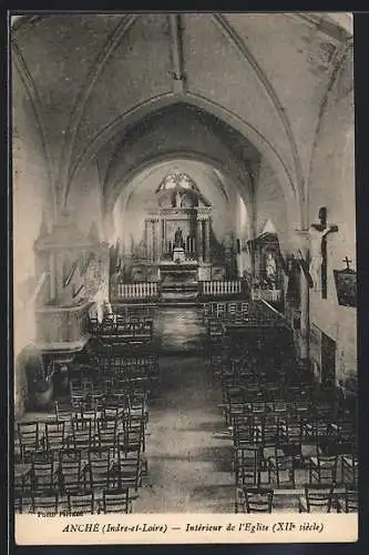 AK Anché /Indre-et-Loire, Intérieur de l`Eglise