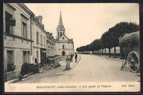 AK Brehemont /I.-et-L., Les Quais et l`Eglise