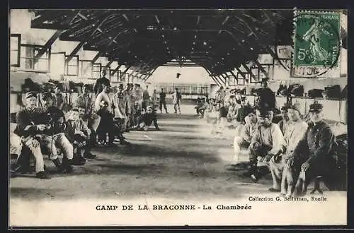 AK Foret de la Braconne /Charente, Camp d`internement, le Chambrée