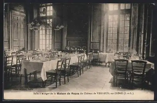 AK Verneuil-sur-Indre, Salle à manger de la Maison de Repos du Chateau