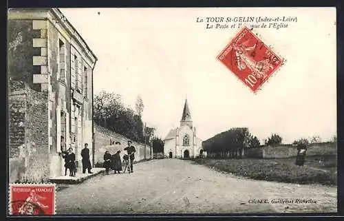 AK La Tour St-Gelin, La Poste et l`avenue de l`Eglise