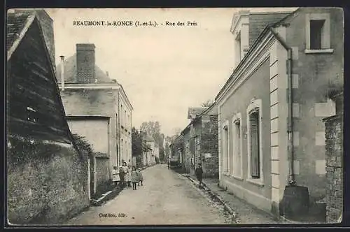 AK Beaumont-la-Ronce, Rue des Prés