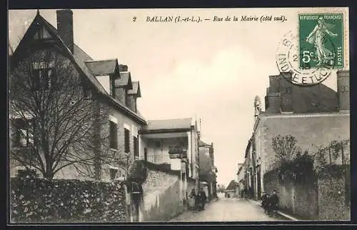 AK Ballan /I.-et-L., Rue de la Mairie, côté sud