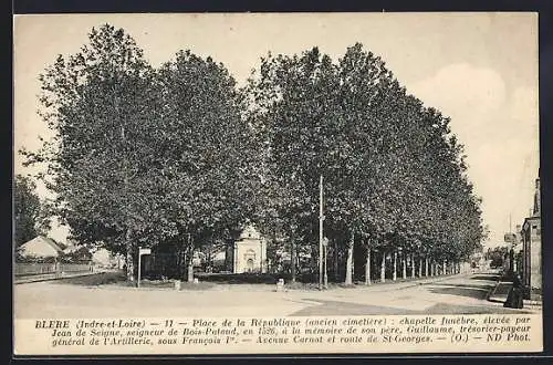 AK Blere /I.-et-L., Place de la Republique