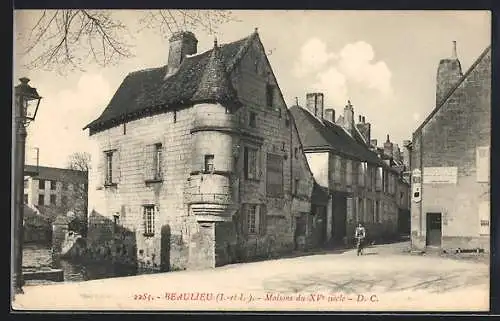 AK Beaulieu /I.-et-L., Maisons du XVe siècle