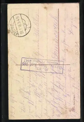 AK Frau in Uniform auf einem Stuhl