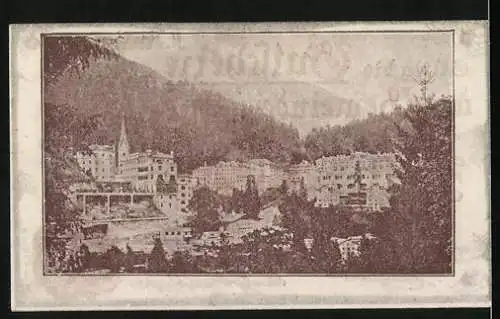 Notgeld Badgastein, 1920, 10 Heller, Gutschein der Gemeinde mit Stadtansicht