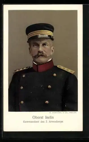 AK Oberst Iselin, Kommandant des 2. Armeekorps