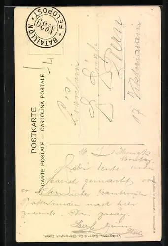 AK Portrait Th. Sprecher von Berneck, Generalfeldstabs'chef der Schweiz. Armee