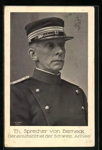 AK Th. Sprecher von Berneck, Generalstabschef der Schweiz. Armee