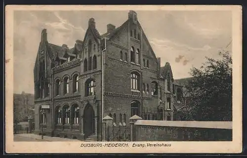 AK Duisburg-Meiderich, Evang. Vereinshaus