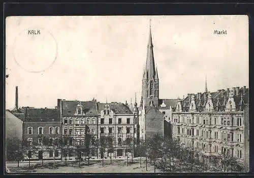 AK Köln-Kalk, Markt mit Kirche