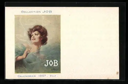 Künstler-AK Reklame für JOB-Zigaretten, Jugendstil